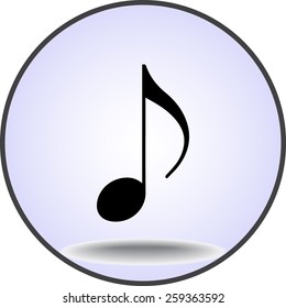 Note sign icon, vector illustration. Flat design style