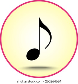 Note sign icon, vector illustration. Flat design style