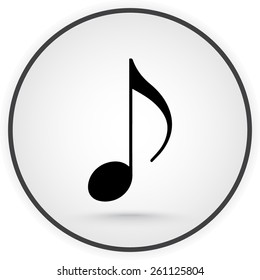 Note sign icon, vector illustration. Flat design style