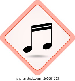 Note sign icon, vector illustration. Flat design style