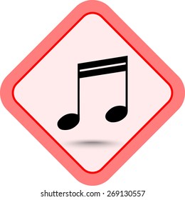Note sign icon, vector illustration. Flat design style