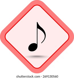 Note sign icon, vector illustration. Flat design style