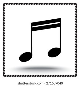 Note sign icon, vector illustration. Flat design style