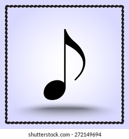 Note sign icon, vector illustration. Flat design style