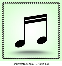Note sign icon, vector illustration. Flat design style