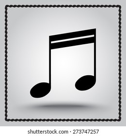 Note sign icon, vector illustration. Flat design style