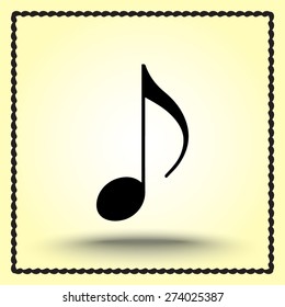 Note sign icon, vector illustration. Flat design style