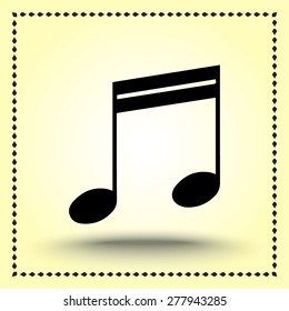 Note sign icon, vector illustration. Flat design style
