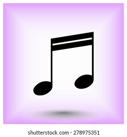 Note sign icon, vector illustration. Flat design style