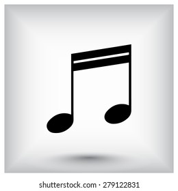 Note sign icon, vector illustration. Flat design style