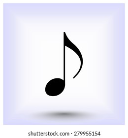 Note sign icon, vector illustration. Flat design style