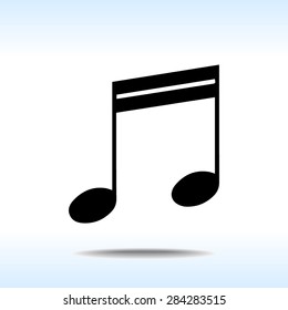 Note sign icon, vector illustration. Flat design style