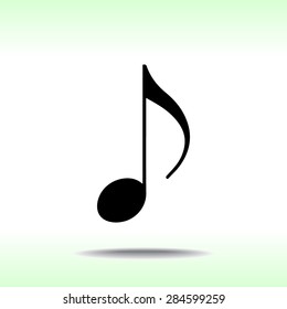 Note sign icon, vector illustration. Flat design style