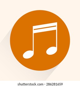 Note sign icon, vector illustration. Flat design style