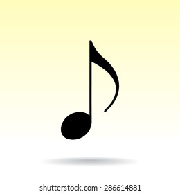 Note sign icon, vector illustration. Flat design style