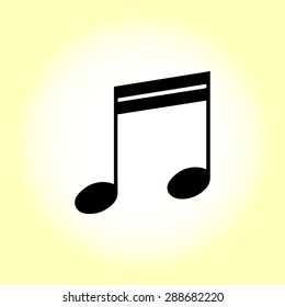 Note sign icon, vector illustration. Flat design style