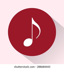 Note sign icon, vector illustration. Flat design style