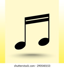 Note sign icon, vector illustration. Flat design style