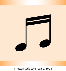 Note sign icon, vector illustration. Flat design style