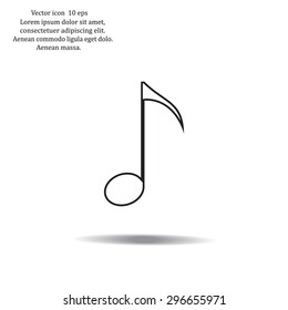 Note sign icon, vector illustration. Flat design style