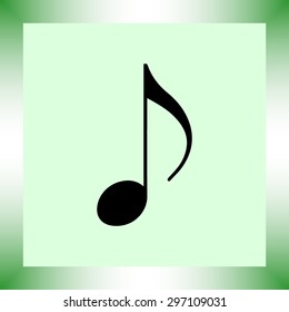 Note sign icon, vector illustration. Flat design style