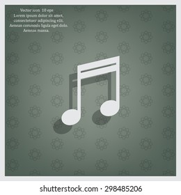 Note sign icon, vector illustration. Flat design style