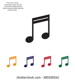 Note sign icon, vector illustration. Flat design style