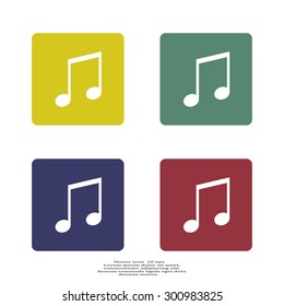 Note sign icon, vector illustration. Flat design style