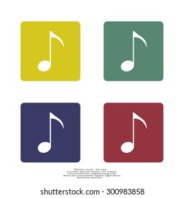 Note sign icon, vector illustration. Flat design style