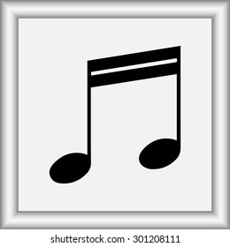 Note sign icon, vector illustration. Flat design style
