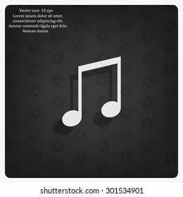 Note sign icon, vector illustration. Flat design style