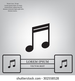 Note sign icon, vector illustration. Flat design style