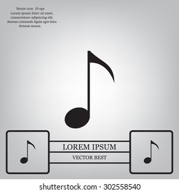 Note sign icon, vector illustration. Flat design style