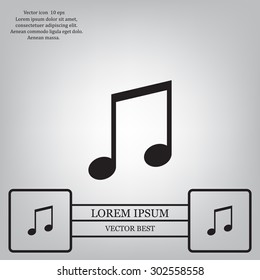 Note sign icon, vector illustration. Flat design style