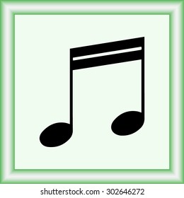 Note sign icon, vector illustration. Flat design style