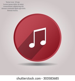 Note sign icon, vector illustration. Flat design style