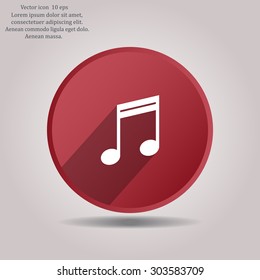 Note sign icon, vector illustration. Flat design style