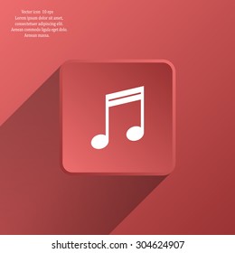 Note sign icon, vector illustration. Flat design style
