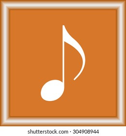 Note sign icon, vector illustration. Flat design style