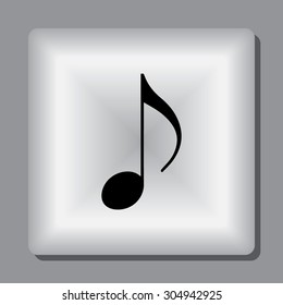 Note sign icon, vector illustration. Flat design style