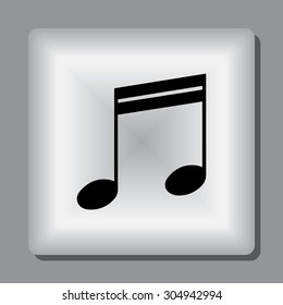 Note sign icon, vector illustration. Flat design style