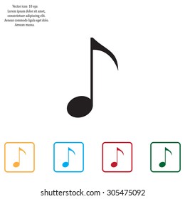 Note sign icon, vector illustration. Flat design style