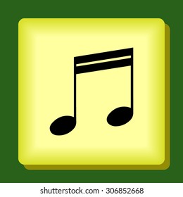 Note sign icon, vector illustration. Flat design style
