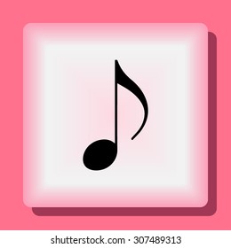Note sign icon, vector illustration. Flat design style