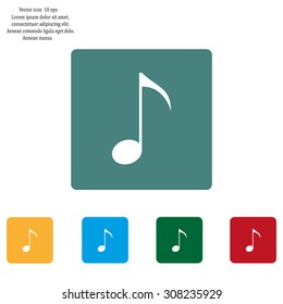 Note sign icon, vector illustration. Flat design style