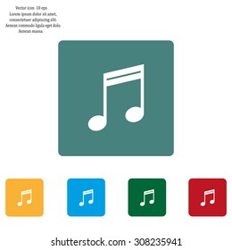 Note sign icon, vector illustration. Flat design style