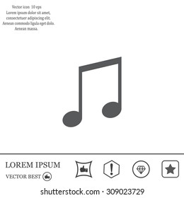 Note sign icon, vector illustration. Flat design style