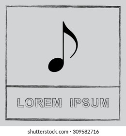 Note sign icon, vector illustration. Flat design style
