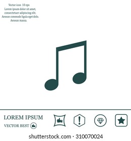 Note sign icon, vector illustration. Flat design style