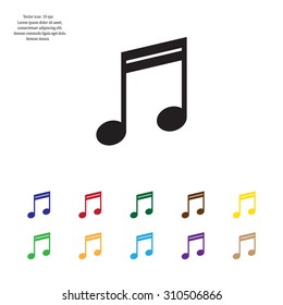 Note sign icon, vector illustration. Flat design style